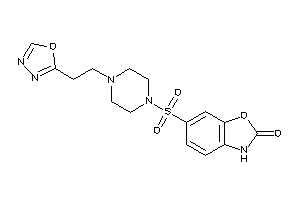 6-[4-[2-(1,3,4-oxadiazol-2-yl)ethyl]piperazino]sulfonyl-3H-1,3-benzoxazol-2-one