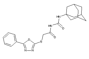 N-(1-adamantylcarbamoyl)-2-[(5-phenyl-1,3,4-oxadiazol-2-yl)thio]acetamide