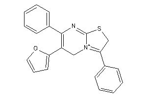 6-(2-furyl)-3,7-diphenyl-2,5-dihydrothiazolo[3,2-a]pyrimidin-4-ium