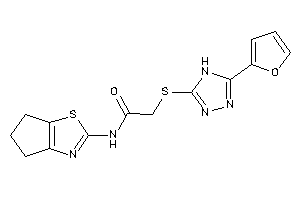 Image of N-(5,6-dihydro-4H-cyclopenta[d]thiazol-2-yl)-2-[[5-(2-furyl)-4H-1,2,4-triazol-3-yl]thio]acetamide