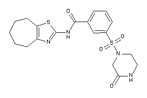 3-(3-ketopiperazino)sulfonyl-N-(5,6,7,8-tetrahydro-4H-cyclohepta[d]thiazol-2-yl)benzamide