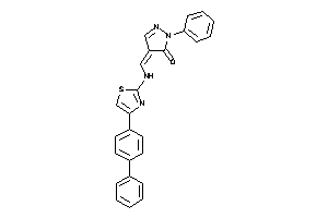 2-phenyl-4-[[[4-(4-phenylphenyl)thiazol-2-yl]amino]methylene]-2-pyrazolin-3-one