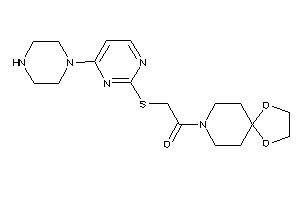 1-(1,4-dioxa-8-azaspiro[4.5]decan-8-yl)-2-[(4-piperazinopyrimidin-2-yl)thio]ethanone