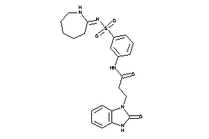 N-[3-(azepan-2-ylideneamino)sulfonylphenyl]-3-(2-keto-3H-benzimidazol-1-yl)propionamide