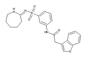 N-[3-(azepan-2-ylideneamino)sulfonylphenyl]-2-(benzofuran-3-yl)acetamide