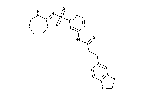 N-[3-(azepan-2-ylideneamino)sulfonylphenyl]-3-(1,3-benzodioxol-5-yl)propionamide