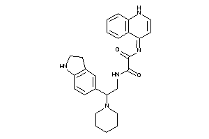 Image of N-(2-indolin-5-yl-2-piperidino-ethyl)-N'-(1H-quinolin-4-ylidene)oxamide