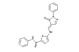 Image of 5-[(5-keto-1-phenyl-2-pyrazolin-4-ylidene)methylamino]-N-phenyl-thiophene-2-carboxamide