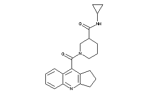 Image of N-cyclopropyl-1-(2,3-dihydro-1H-cyclopenta[b]quinoline-9-carbonyl)nipecotamide