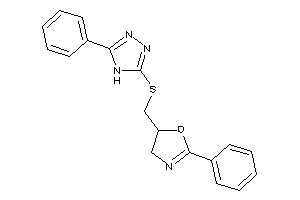 Image of 2-phenyl-5-[[(5-phenyl-4H-1,2,4-triazol-3-yl)thio]methyl]-2-oxazoline
