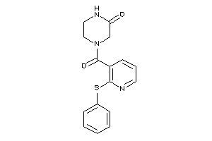 4-[2-(phenylthio)nicotinoyl]piperazin-2-one