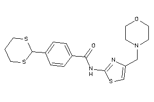 4-(1,3-dithian-2-yl)-N-[4-(morpholinomethyl)thiazol-2-yl]benzamide