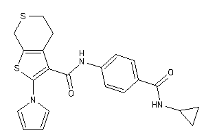 N-[4-(cyclopropylcarbamoyl)phenyl]-2-pyrrol-1-yl-5,7-dihydro-4H-thieno[2,3-c]thiopyran-3-carboxamide