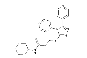 N-cyclohexyl-3-[[4-phenyl-5-(4-pyridyl)-1,2,4-triazol-3-yl]thio]propionamide