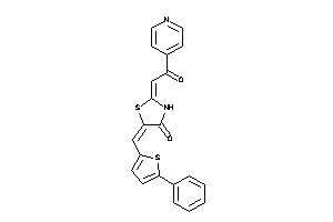 2-[2-keto-2-(4-pyridyl)ethylidene]-5-[(5-phenyl-2-thienyl)methylene]thiazolidin-4-one