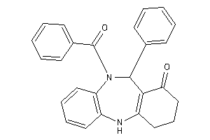 Image of 5-benzoyl-6-phenyl-8,9,10,11-tetrahydro-6H-benzo[c][1,5]benzodiazepin-7-one