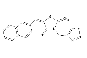 Image of 2-methylene-5-(2-naphthylmethylene)-3-(thiadiazol-4-ylmethyl)thiazolidin-4-one