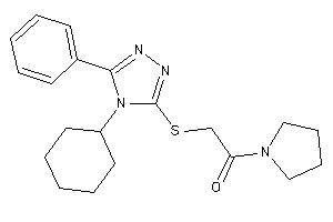 2-[(4-cyclohexyl-5-phenyl-1,2,4-triazol-3-yl)thio]-1-pyrrolidino-ethanone
