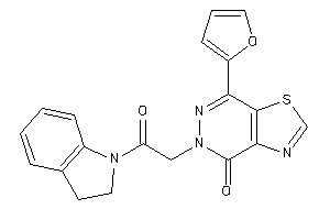 7-(2-furyl)-5-(2-indolin-1-yl-2-keto-ethyl)thiazolo[4,5-d]pyridazin-4-one