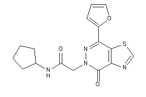 N-cyclopentyl-2-[7-(2-furyl)-4-keto-thiazolo[4,5-d]pyridazin-5-yl]acetamide