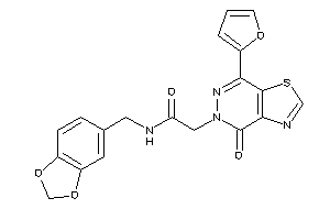 2-[7-(2-furyl)-4-keto-thiazolo[4,5-d]pyridazin-5-yl]-N-piperonyl-acetamide