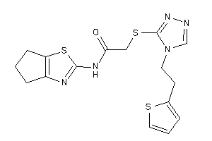 Image of N-(5,6-dihydro-4H-cyclopenta[d]thiazol-2-yl)-2-[[4-[2-(2-thienyl)ethyl]-1,2,4-triazol-3-yl]thio]acetamide