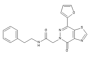 Image of 2-[7-(2-furyl)-4-keto-thiazolo[4,5-d]pyridazin-5-yl]-N-phenethyl-acetamide