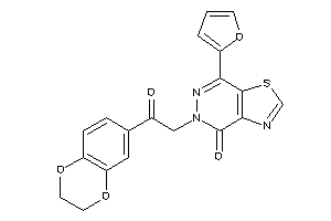 5-[2-(2,3-dihydro-1,4-benzodioxin-6-yl)-2-keto-ethyl]-7-(2-furyl)thiazolo[4,5-d]pyridazin-4-one