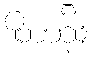 N-(3,4-dihydro-2H-1,5-benzodioxepin-7-yl)-2-[7-(2-furyl)-4-keto-thiazolo[4,5-d]pyridazin-5-yl]acetamide