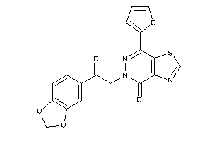 5-[2-(1,3-benzodioxol-5-yl)-2-keto-ethyl]-7-(2-furyl)thiazolo[4,5-d]pyridazin-4-one