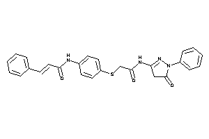 N-[4-[[2-keto-2-[(5-keto-1-phenyl-2-pyrazolin-3-yl)amino]ethyl]thio]phenyl]-3-phenyl-acrylamide