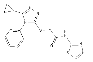 2-[(5-cyclopropyl-4-phenyl-1,2,4-triazol-3-yl)thio]-N-(1,3,4-thiadiazol-2-yl)acetamide