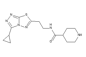 N-[2-(3-cyclopropyl-[1,2,4]triazolo[3,4-b][1,3,4]thiadiazol-6-yl)ethyl]isonipecotamide