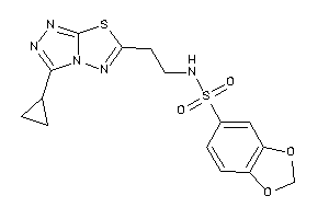 Image of N-[2-(3-cyclopropyl-[1,2,4]triazolo[3,4-b][1,3,4]thiadiazol-6-yl)ethyl]-1,3-benzodioxole-5-sulfonamide