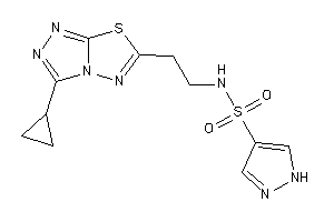 Image of N-[2-(3-cyclopropyl-[1,2,4]triazolo[3,4-b][1,3,4]thiadiazol-6-yl)ethyl]-1H-pyrazole-4-sulfonamide