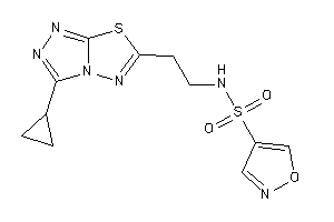 Image of N-[2-(3-cyclopropyl-[1,2,4]triazolo[3,4-b][1,3,4]thiadiazol-6-yl)ethyl]isoxazole-4-sulfonamide