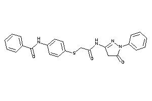 N-[4-[[2-keto-2-[(5-keto-1-phenyl-2-pyrazolin-3-yl)amino]ethyl]thio]phenyl]benzamide