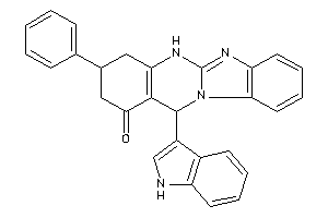 12-(1H-indol-3-yl)-3-phenyl-3,4,5,12-tetrahydro-2H-benzimidazolo[2,1-b]quinazolin-1-one