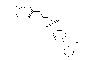 Image of 4-(2-ketopyrrolidino)-N-[2-([1,2,4]triazolo[3,4-b][1,3,4]thiadiazol-6-yl)ethyl]benzenesulfonamide