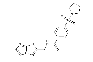 Image of 4-pyrrolidinosulfonyl-N-([1,2,4]triazolo[3,4-b][1,3,4]thiadiazol-6-ylmethyl)benzamide