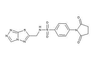 Image of 4-succinimido-N-([1,2,4]triazolo[3,4-b][1,3,4]thiadiazol-6-ylmethyl)benzenesulfonamide
