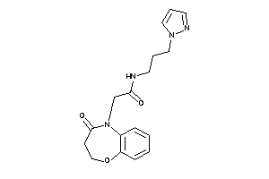 Image of 2-(4-keto-2,3-dihydro-1,5-benzoxazepin-5-yl)-N-(3-pyrazol-1-ylpropyl)acetamide