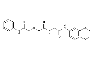 Image of 2-[[2-[(2-anilino-2-keto-ethyl)thio]acetyl]amino]-N-(2,3-dihydro-1,4-benzodioxin-6-yl)acetamide