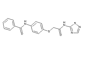 Image of N-[4-[[2-keto-2-(1,2,4-thiadiazol-5-ylamino)ethyl]thio]phenyl]benzamide
