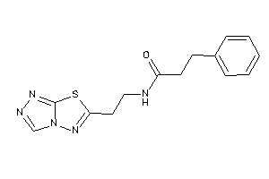 Image of 3-phenyl-N-[2-([1,2,4]triazolo[3,4-b][1,3,4]thiadiazol-6-yl)ethyl]propionamide