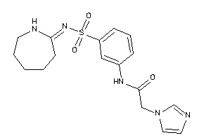 N-[3-(azepan-2-ylideneamino)sulfonylphenyl]-2-imidazol-1-yl-acetamide