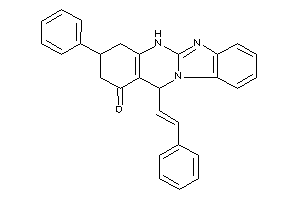 3-phenyl-12-styryl-3,4,5,12-tetrahydro-2H-benzimidazolo[2,1-b]quinazolin-1-one