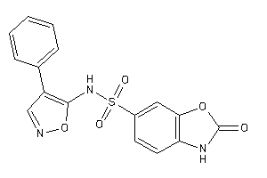 Image of 2-keto-N-(4-phenylisoxazol-5-yl)-3H-1,3-benzoxazole-6-sulfonamide