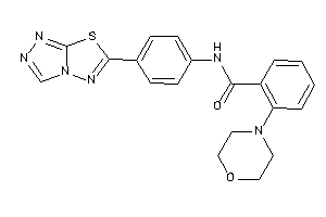 Image of 2-morpholino-N-[4-([1,2,4]triazolo[3,4-b][1,3,4]thiadiazol-6-yl)phenyl]benzamide