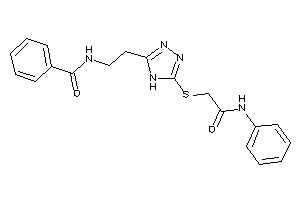 N-[2-[5-[(2-anilino-2-keto-ethyl)thio]-4H-1,2,4-triazol-3-yl]ethyl]benzamide